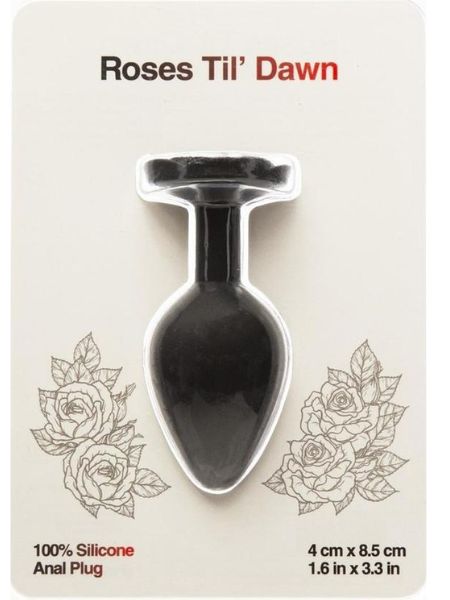 ROSE ANAL BUTT PLUG - BLACK