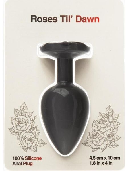 ROSE ANAL BUTT PLUG - BLACK