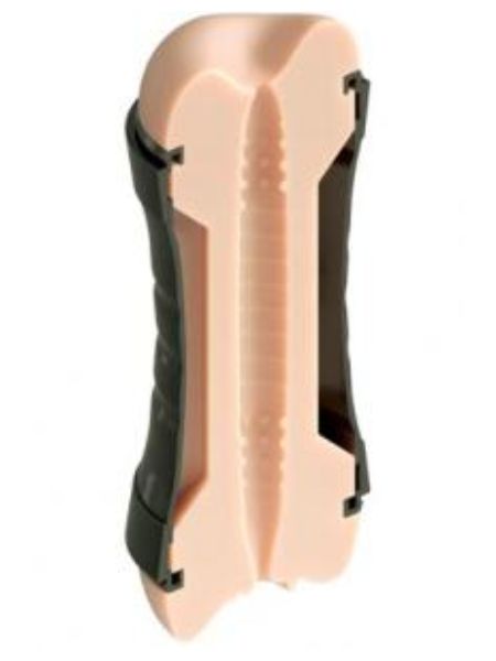FLIP-A- PUSSY OVER DUAL END STROKER - VANILLA