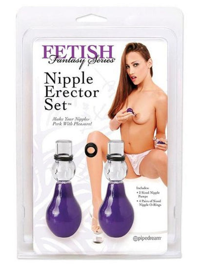 NIPPLE ERECTOR SUCKER SET - PURPLE / CLEAR