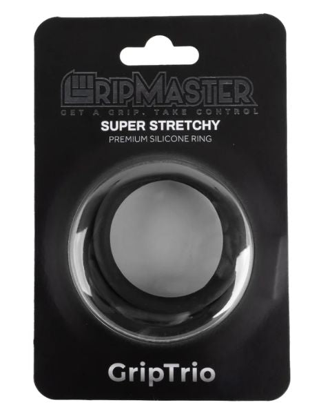 GRIPMASTER SUPER STRETCHY "GRIP TRIO" COCK RINGS ( 3 PACK )
