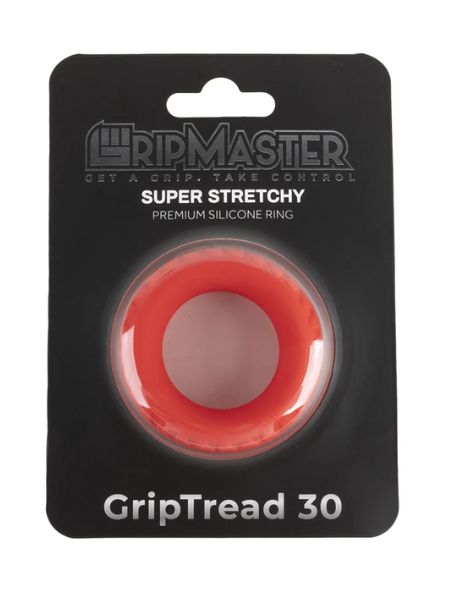 GRIPMASTER SUPER STRETCHY "GRIP TREAD" COCK RING - 30 MM