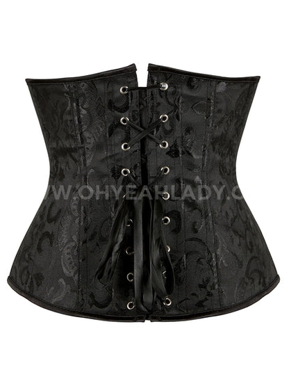 UNDERBUST CORSET WITH 14 PLASTIC BONES & PANTIES