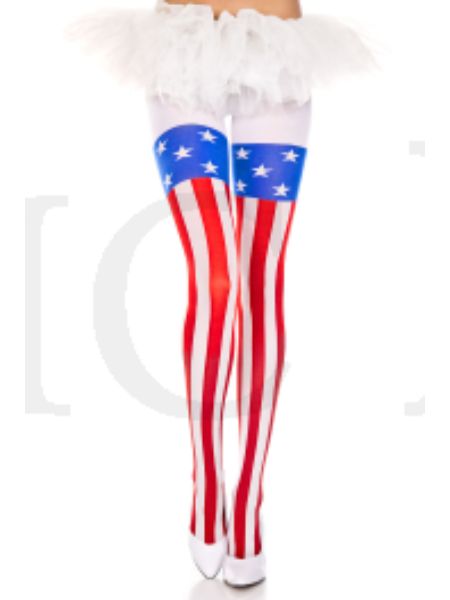 AMERICAN FLAG PRINT PANTYHOSE