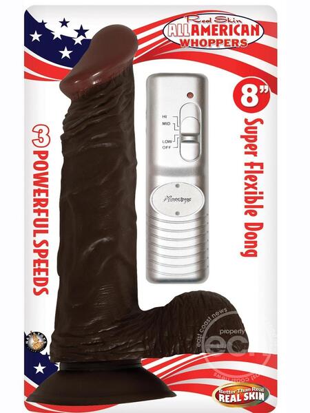 VIBRATING DILDO WITH BALLS 8 INCH