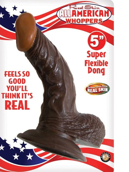 ALL AMERICAN WHOPPERS 5″ CURVED DONG W/ BALLS