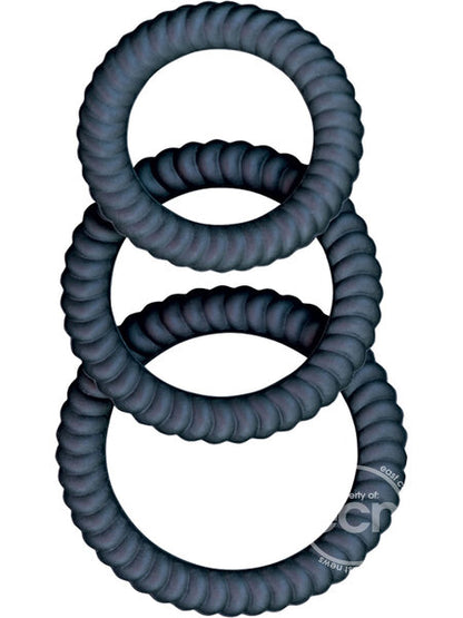 RAM ULTRA COCKWELLER SILICONE COCK RINGS - BLACK