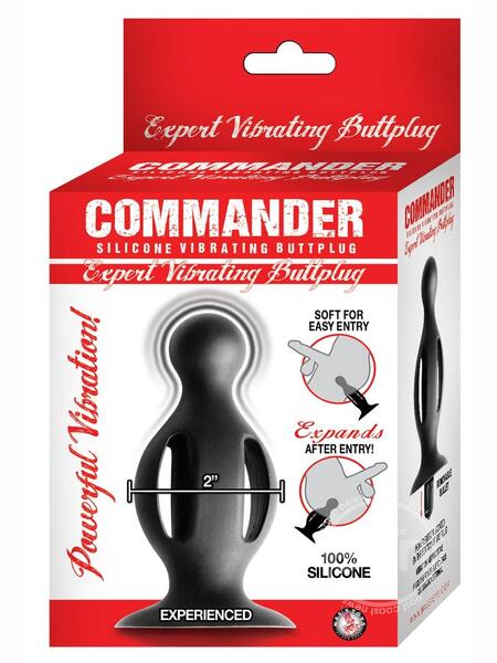 VIBRATING EXPANDABLE SILICONE BUTT PLUG