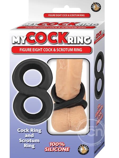 DOUBLE RING SILICONE COCK & SCROTUM RING - BLACK