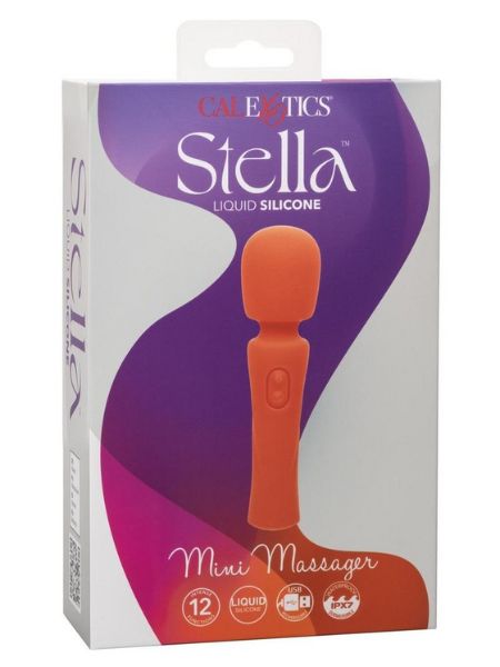 LIQUID SILICONE RECHARGEABLE MINI WAND MASSAGER - ORANGE