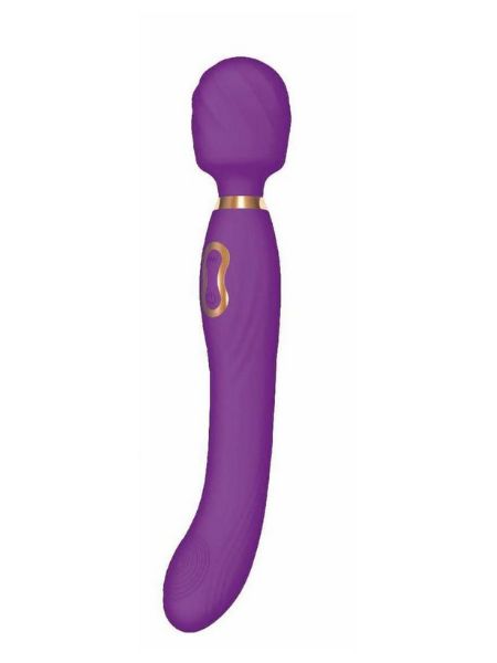 DUAL PLEASURE WAND RECHARGEABLE SILICONE WAND MASSAGER - PURPLE