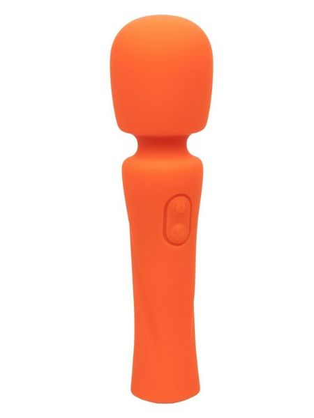 LIQUID SILICONE RECHARGEABLE MINI WAND MASSAGER - ORANGE