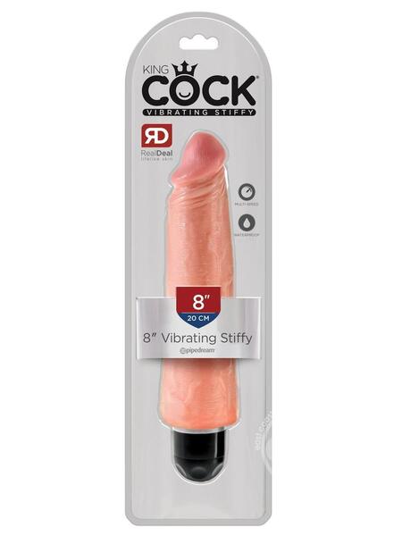 KING COCK VIBRATING STIFFY DILDO 8IN