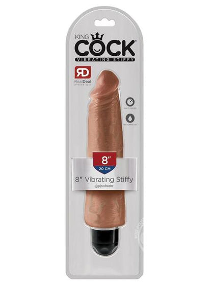 KING COCK VIBRATING STIFFY DILDO 8IN