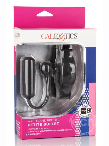 BULLET VIBRATOR WITH WRISTBAND REMOTE CONTROL - BLACK