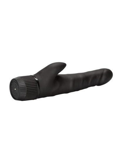 BLACK VELVET CLIT AROUSER REALISTIC VIBRATOR - BLACK