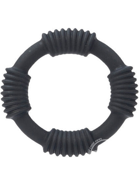 ADONIS SILICONE COCK RING HERCULES COCK RING - BLACK