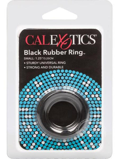 BLACK RUBBER COCK RINGS - SMALL