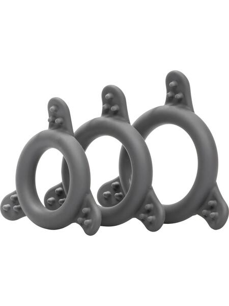 PRO SERIES SILICONE COCK RING SET ( 3 SET )