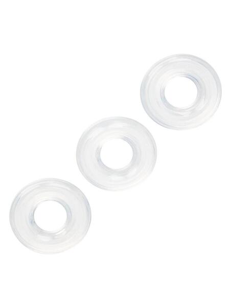 STACKER RINGS SILICONE COCK RING ( 3 SET ) - CLEAR