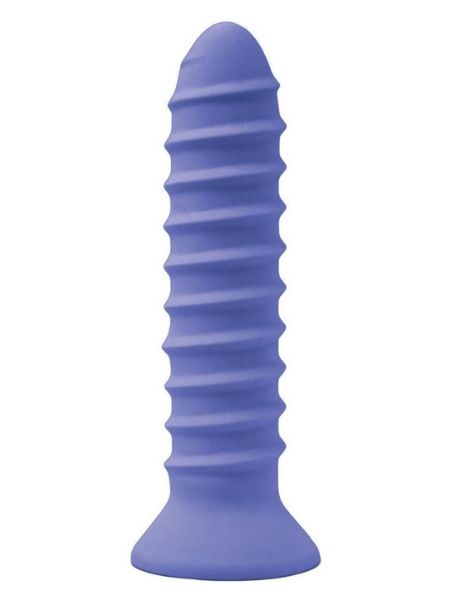 RECHARGEABLE SILICONE MULTI-SPEED SCREW SHAPE VIBRATOR - PURPLE