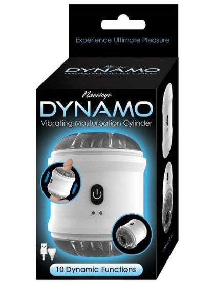 RECHARGEABLE DUAL END VIBRATING MASTURBATOR CUP - WHITE