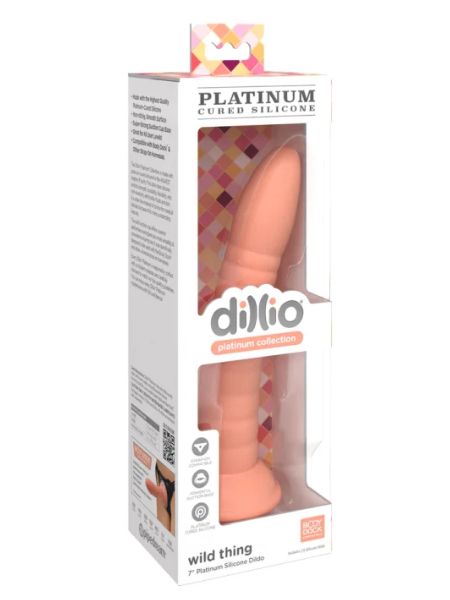 PLATINUM SECRET EXPLORER SILICONE DILDO 7 IN - ORANGE