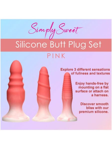 ANAL PLUG BLUE SIMPLY SWEET SILICONE SET