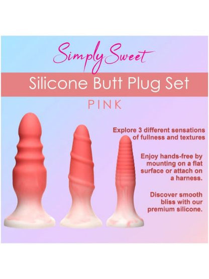 ANAL PLUG BLUE SIMPLY SWEET SILICONE SET