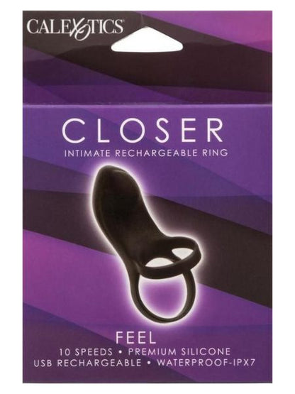 INTIMATE RECHARGEABLE SILICONE COCK RING - BLACK