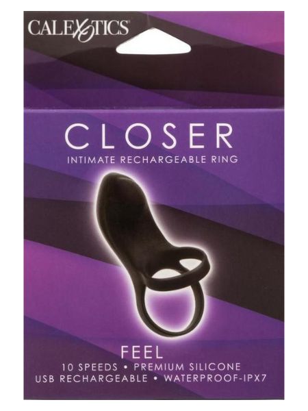 INTIMATE RECHARGEABLE SILICONE COCK RING - BLACK