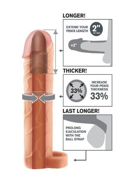 EXTENSION SLEEVE WITH BALL STRAP 8 INCH