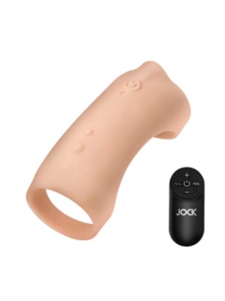 VIBRATING SILICONE PENIS SLEEVE - LIGHT