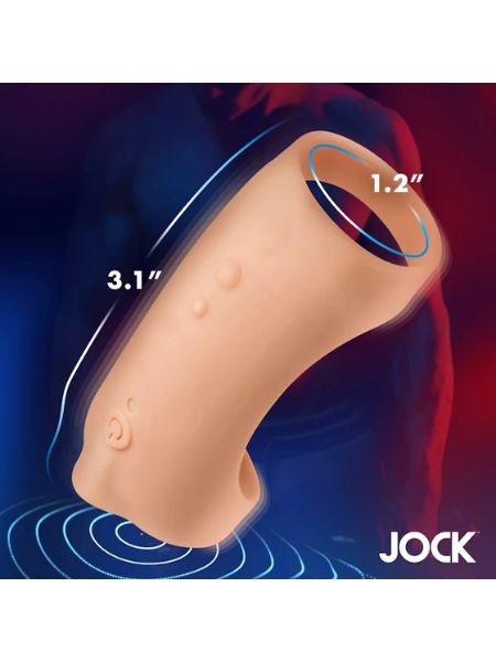 VIBRATING SILICONE PENIS SLEEVE - LIGHT