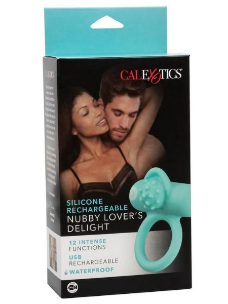 SILICONE RECHARGEABLE NUBBY LOVER'S DELIGHT - TEAL