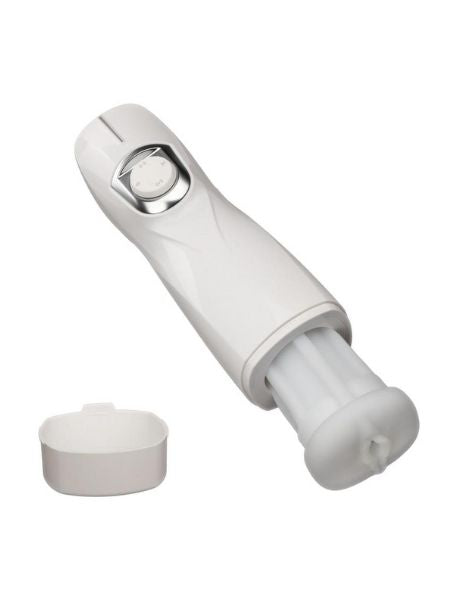 THRUSTING PULSAR RECHARGEABLE STROKER - WHITE
