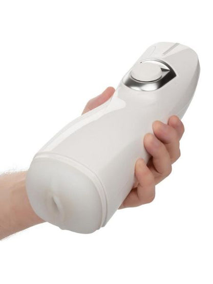 THRUSTING PULSAR RECHARGEABLE STROKER - WHITE