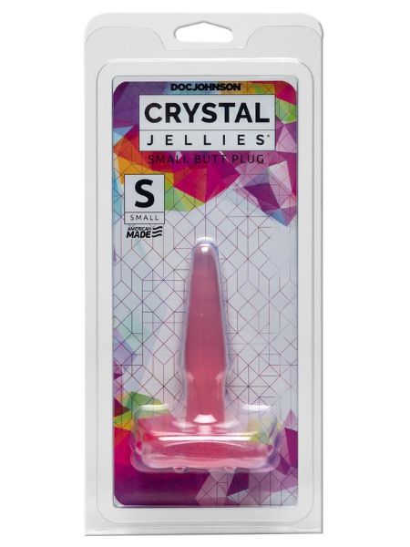 CRYSTAL JELLIES BUTT PLUG - SMALL - PINK