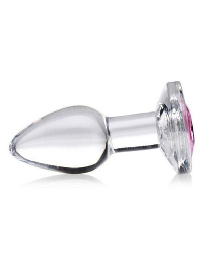 BOOTY SPARKS PINK GEM GLASS ANAL PLUG