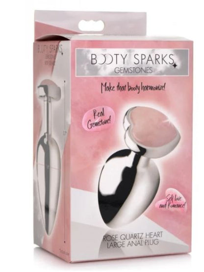 GEMSTONES ROSE QUARTZ HEART ANAL PLUG