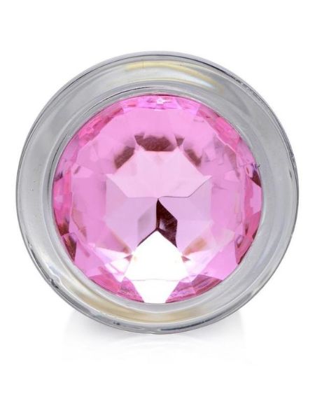 BOOTY SPARKS PINK GEM GLASS ANAL PLUG