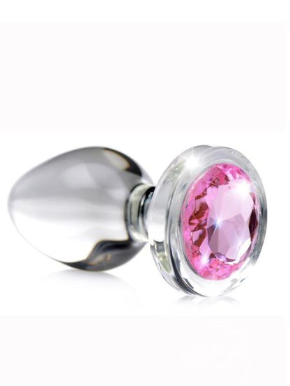 BOOTY SPARKS PINK GEM GLASS ANAL PLUG