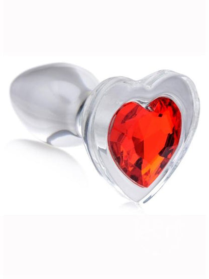 BOOTY SPARKS RED HEART GLASS ANAL PLUG