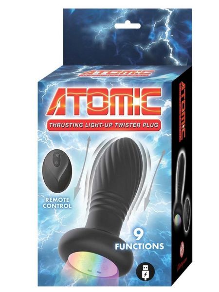 THRUSTING RECHARGEABLE LIGHT-UP SILICONE PLUG WITH REMOTE CONTROL