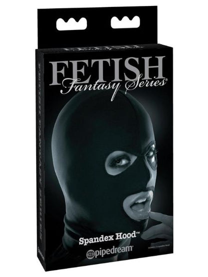 FETISH FANTASY SPANDEX 3 HOLE HOOD - BLACK