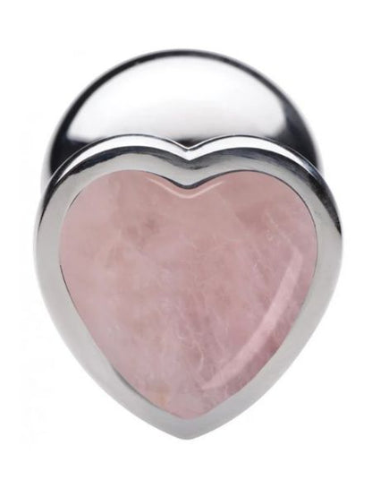 GEMSTONES ROSE QUARTZ HEART ANAL PLUG