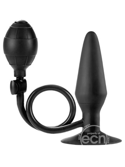 LARGE SILICONE PUMPER PLUG BUTT PLUG -  BLACK