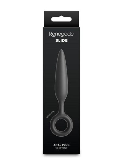 SILICONE TAPERED ANAL PLUG - BLACK