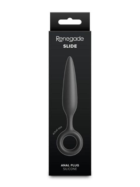 SILICONE TAPERED ANAL PLUG - BLACK