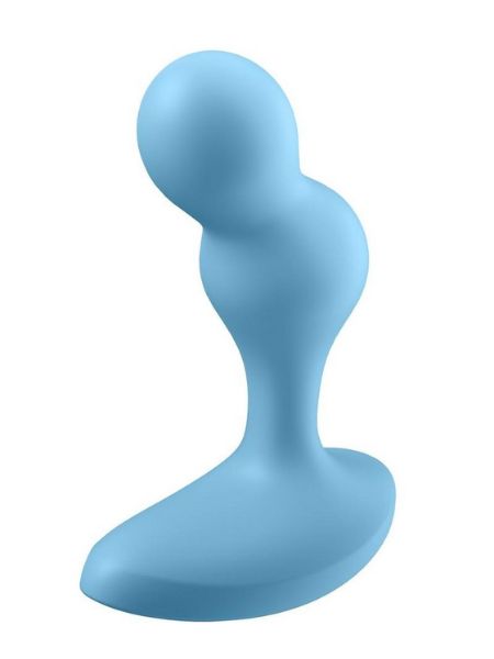 SATISFYER DEEP DIVER SILICONE VIBRATING ANAL PLUG - LIGHT BLUE